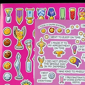 Achievable Adulting Sticker Sheet (Achievement, Reward, Prize, Trophy, Award)