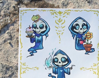 Little Death Sticker Sheet: Spooky Cute Vinyl Decals