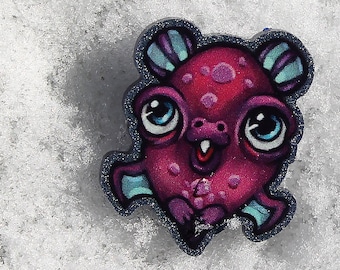 Pin acrílico de dragón pez