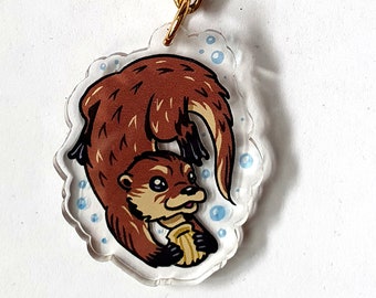 Otter Charm Keyring
