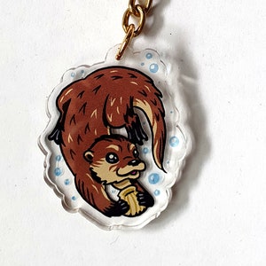 Otter Keyring / Key Ring / Charm / Keychain