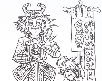 Intricate Adult Colouring / Coloring Postcards (Owl, Orc, Tree)