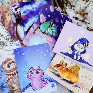 Combo de postales (Cualquiera de los cinco de nuestras tarjetas de animales)