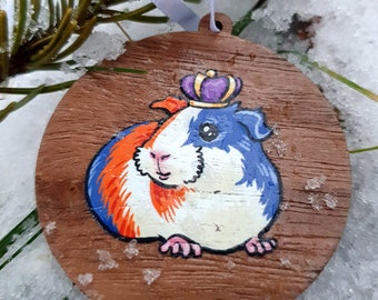 Guinea Pig Wooden Hanging Ornament