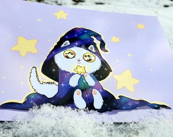 Wizard Cat Postcard (set of three)