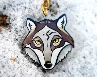 Wolf Keyring / Key Ring / Charm / Keychain