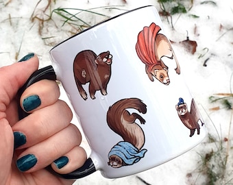 Ferret Mug (ceramic, dishwasher and microwave safe)