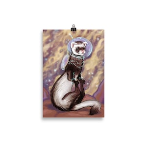 Space Ferret A4 Poster (21 x 30 cm) (about 8 x 10 in)