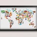 World Map cross stitch pattern - Printable PDF Pattern - World Map Embroidery Pattern - Easy Cross Stitch - Map Stitch - Globe Cross Stitch 