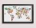 World Map cross stitch pattern - Printable PDF Pattern - World Map Embroidery Pattern - Easy Cross Stitch - Map Stitch - Globe Cross Stitch 