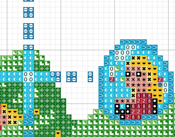 disney color by number squares