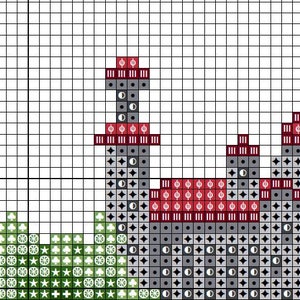Floating Castle Cross Stitch Pattern PDF Pattern Fairy - Etsy UK