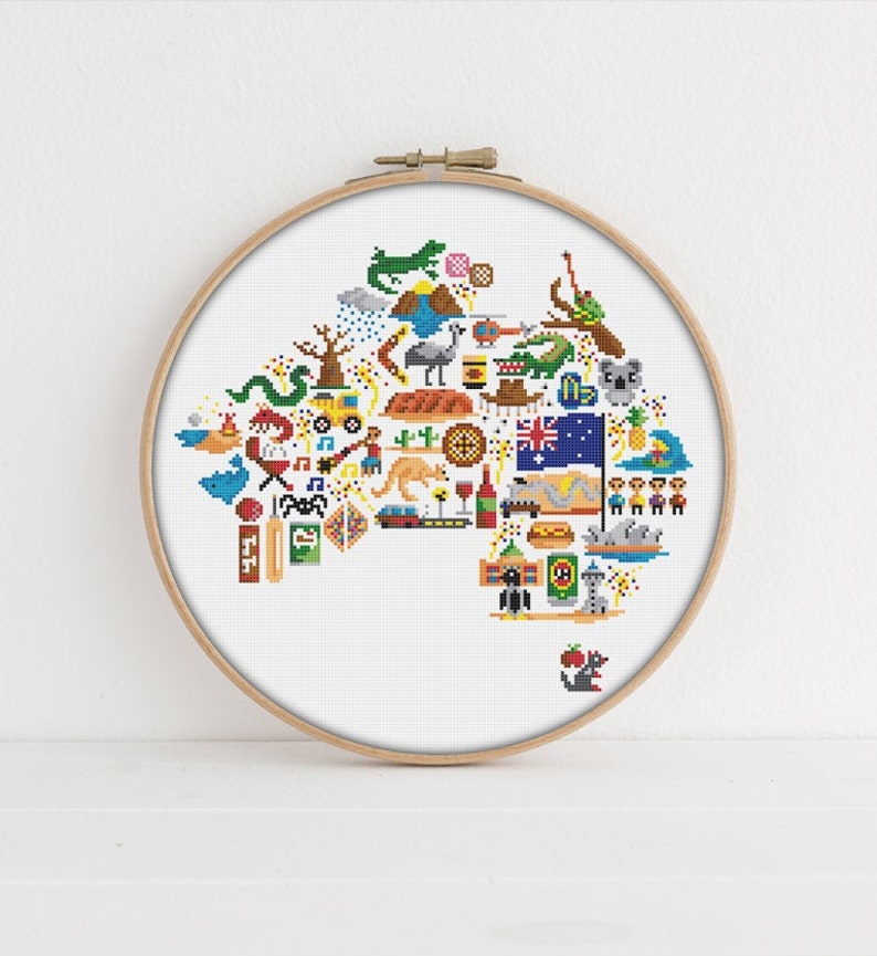 Australia Cross Stitch Pattern Printable PDF Pattern Etsy