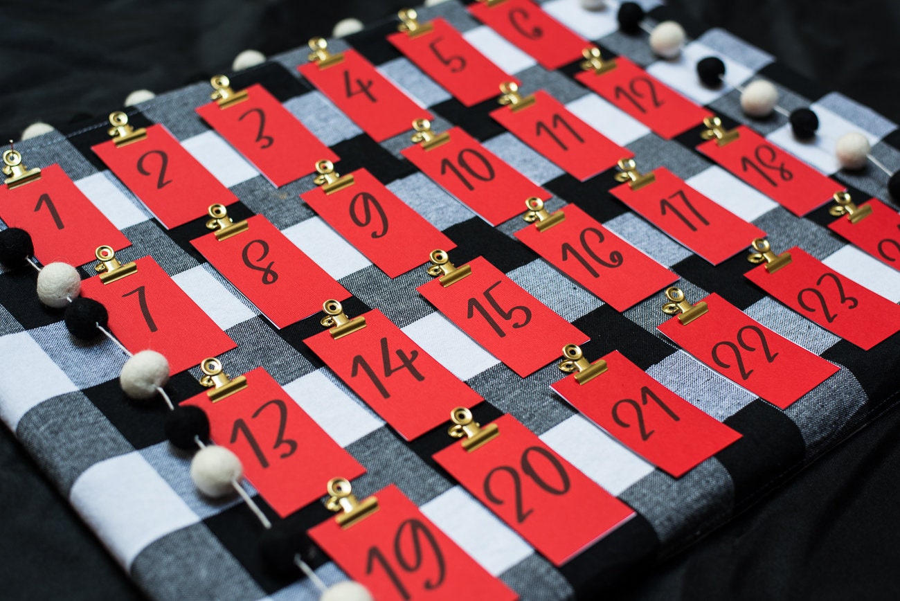 CLASSIC Christmas Advent Calendar And Daily Advent Activities Set Of