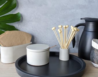 11.25&quot; Round Concrete Tray