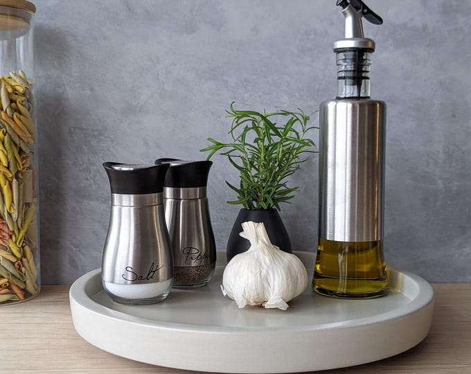 11.25" Concrete Lazy Susan Turntable