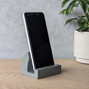 Concrete Cell Phone Holder Grey