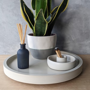 Large Round Concrete Tray