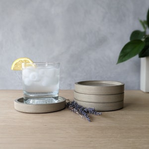 Concrete Coaster Set of Four or Six image 3