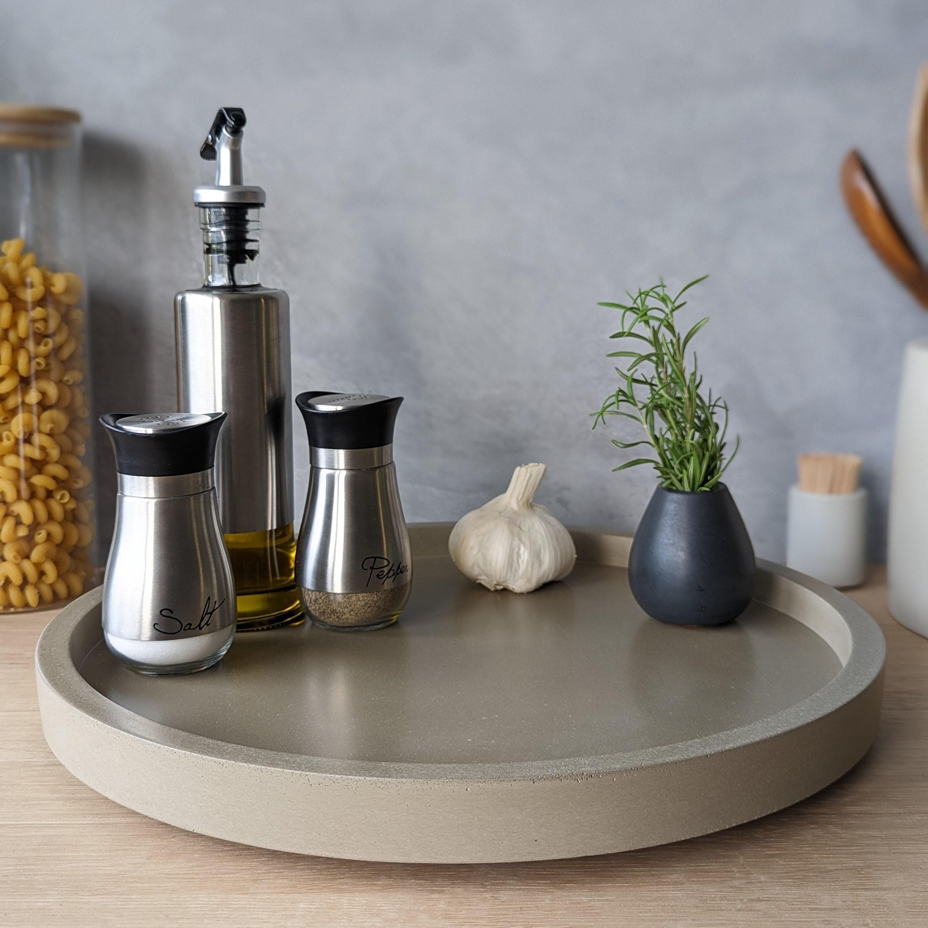 Large Concrete Lazy Susan Turntable