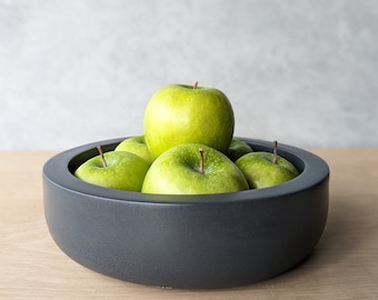 9" Heavy Concrete Fruit Bowl