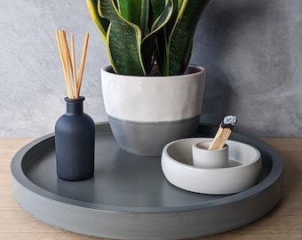 13.5" Round Concrete Tray