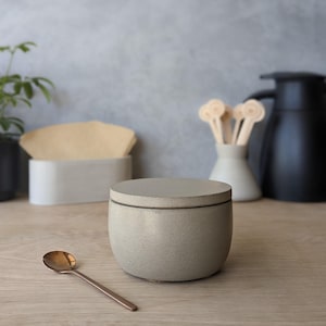 Concrete Sugar Bowl with Lid