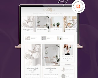 Minimalist elegant blogger theme - Lilly