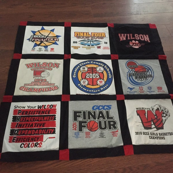 9 Square T Shirt Quilt