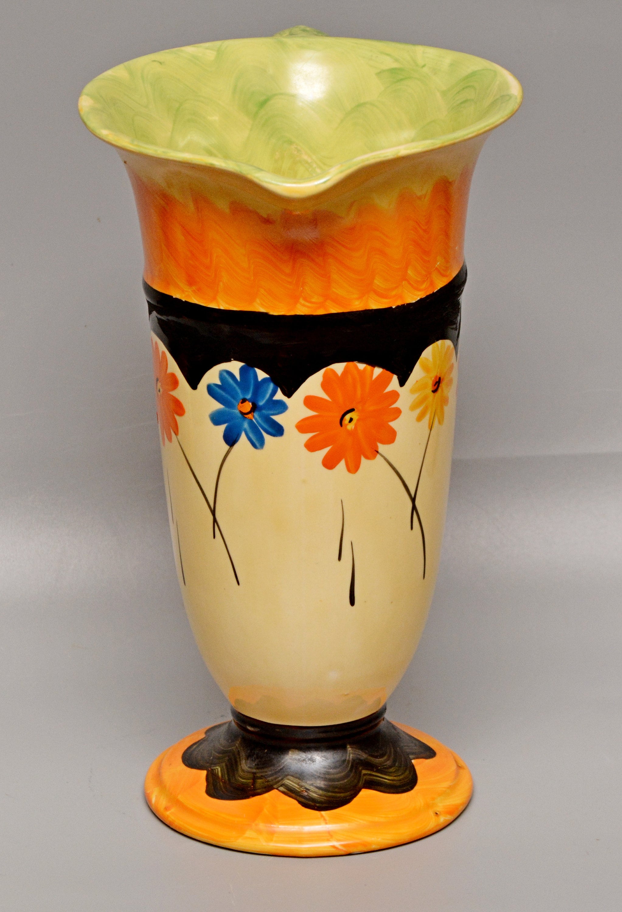 MYOTT Staffordshire ART DECO Hand Painted Pottery Jug Vase | Etsy