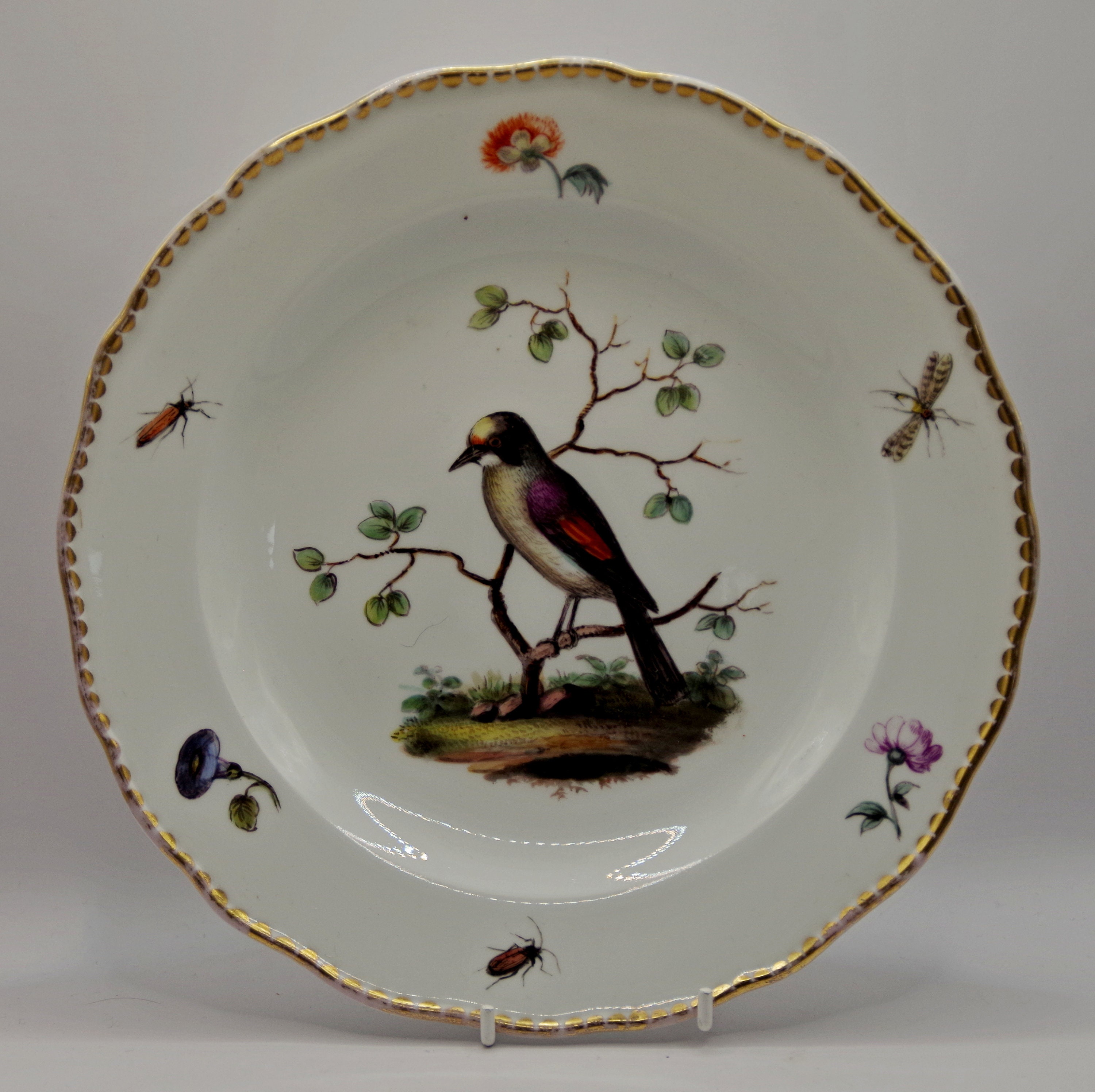 Meissen マイセン 五つの花 虫 額付 飾皿 f2◇100012891 食器