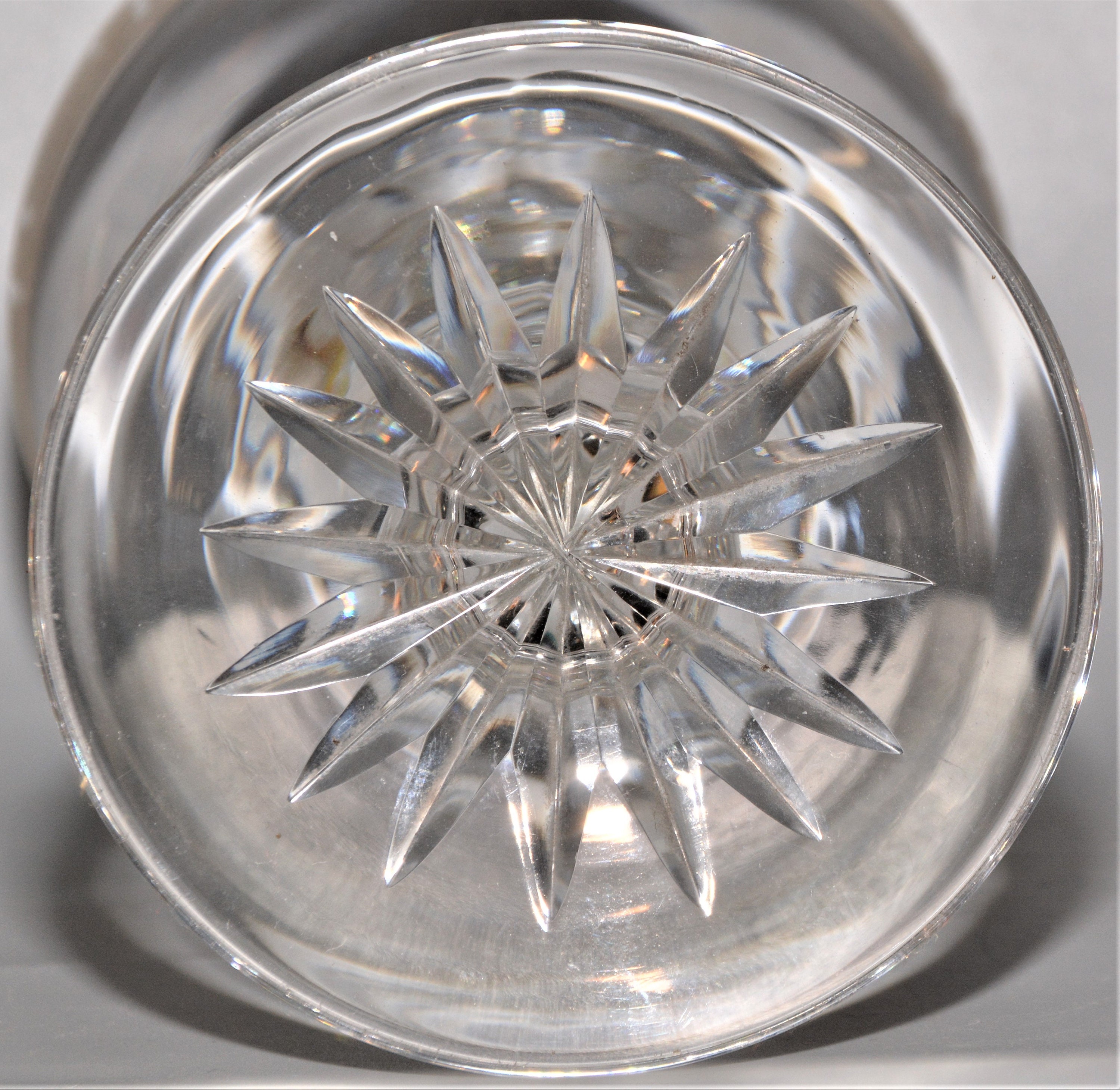 Heavy LEAD CRYSTAL Large VICTORIAN Drinking Glass Faceted Etsy