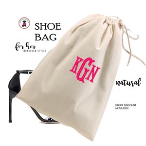 Monogrammed shoe bags deals
