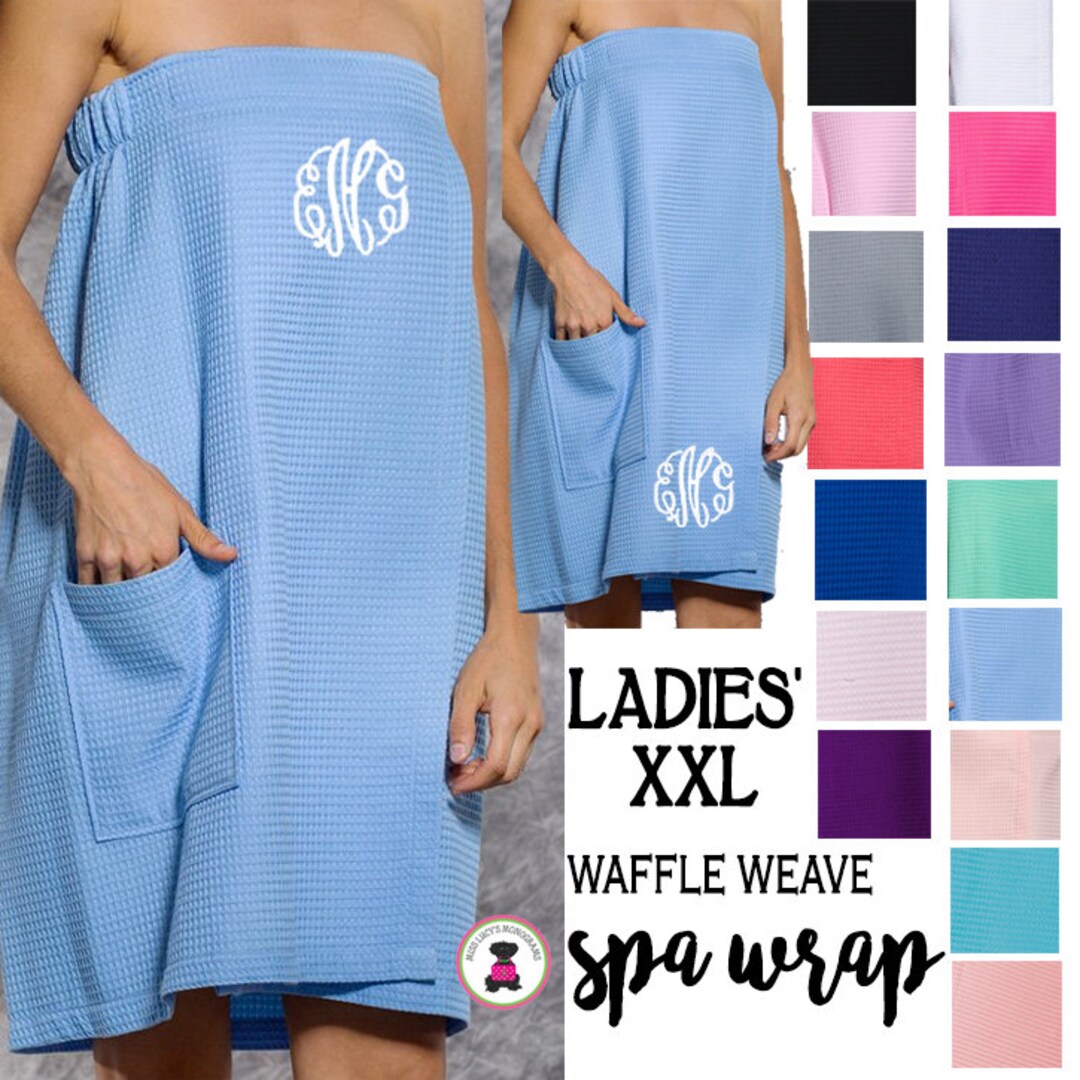 Plus size waffle weave spa wrap hotsell