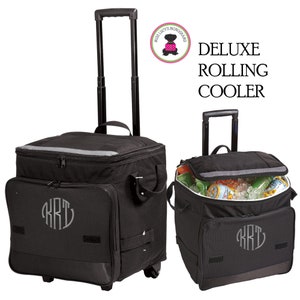 Rolling Cooler w FOR HER Monogram-Deluxe Large Cooler-Free Ship.Boat Cooler.Bridal Shower Gift.Travel Cooler.Grad Gift.Tailgate Cooler image 5