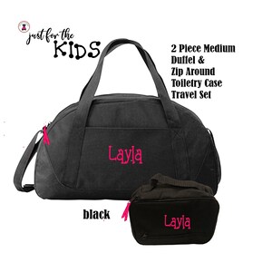 Overnight Youth Travel Set. 2 Piece.Black-Free Ship. Kid’s Travel.Weekend Travel Set.Grandchild Gift.Ring Bearer Gift.Flower Girl Gift.