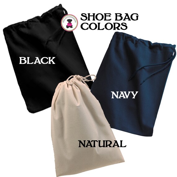 monogrammed shoe bags