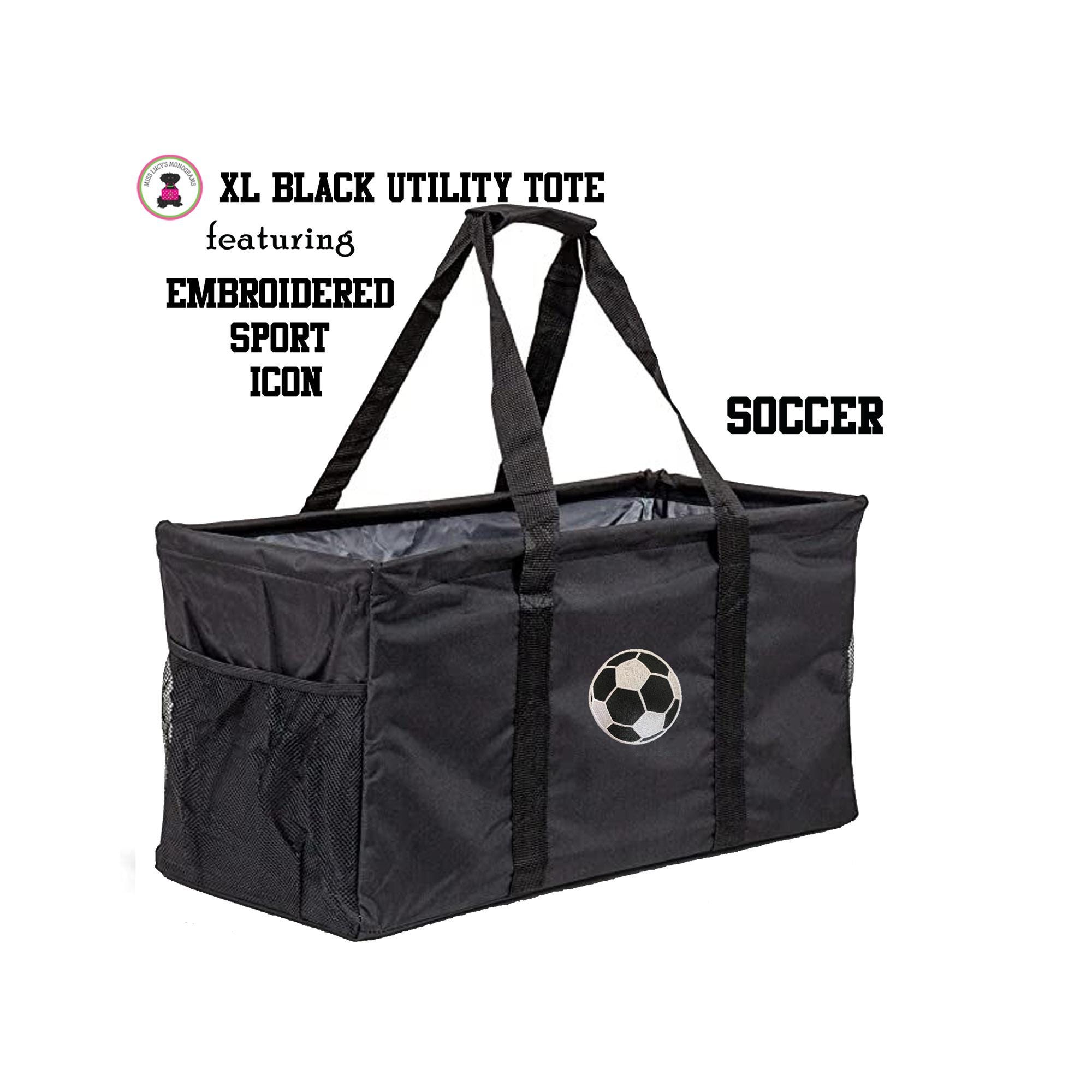 SOCCER Design-xl Utility Tote With Embroidered Soccer Ball Icon
