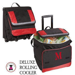 Rolling Cooler w FOR HER Monogram-Deluxe Large Cooler-Free Ship.Boat Cooler.Bridal Shower Gift.Travel Cooler.Grad Gift.Tailgate Cooler image 7