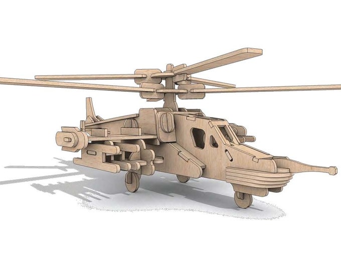 Heli Shark Helicopter 3D Puzzle/Model