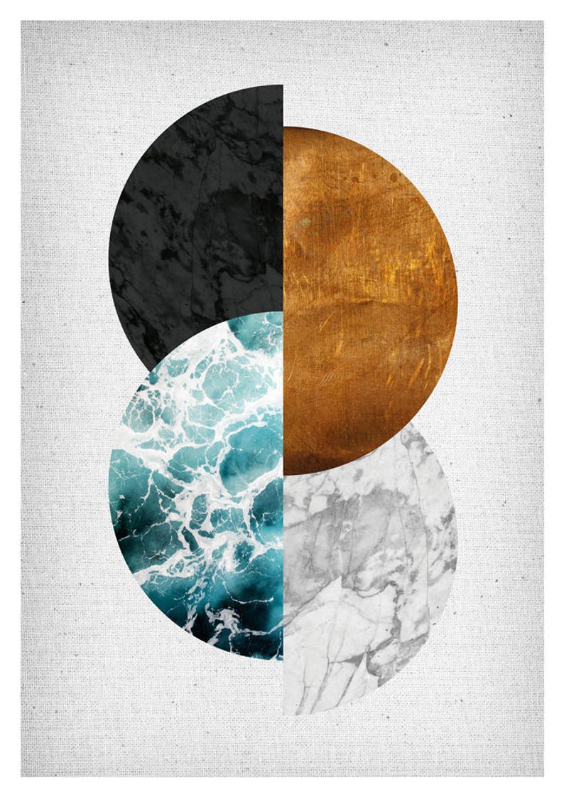 Copper Wall Art Copper Print Copper Art Geometrical Print Etsy