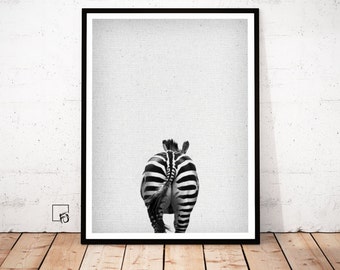 Zebra Print, Zebra Halftone Poster, Zebra Wall Art, Zebra printable, Peekaboo Zebra, Zebra butt Zebra download, Zebra Pattern, Zebra Stripes