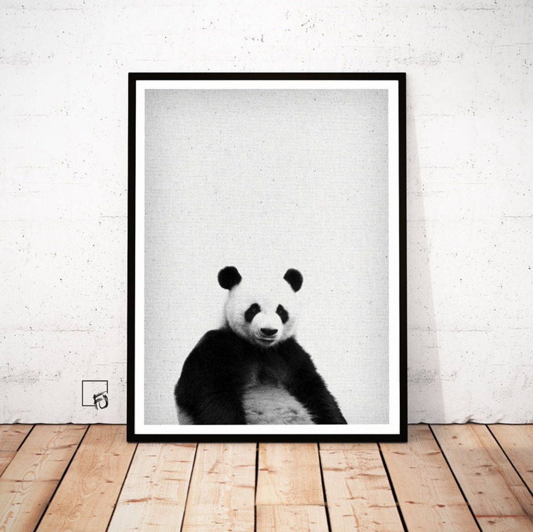 Panda Print, Panda Woodland Poster, Animal Print, Panda Decor, Panda ...