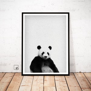 Panda Print, Panda Woodland Poster, Animal Print, Panda decor, Panda printable, Panda Download, Panda Nursery Decor, Panda Wall Art