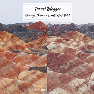 Travel Blogger Bundle, Adobe Lightroom Mobile & Desktop Preset, Consistent Instagram Feed, Blogger Preset light Photos Editing, Orange Theme image 5