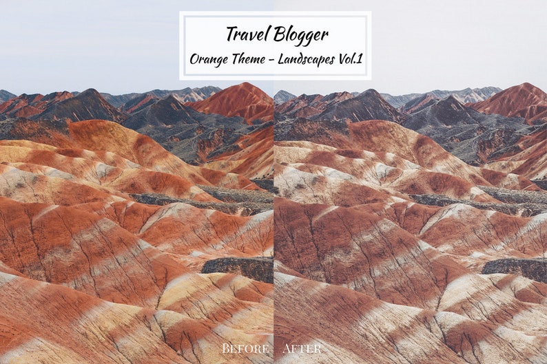 Travel Blogger Bundle, Adobe Lightroom Mobile & Desktop Preset, Consistent Instagram Feed, Blogger Preset light Photos Editing, Orange Theme image 5