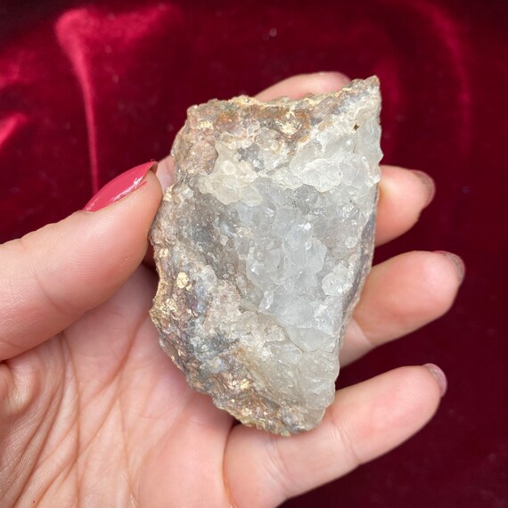 Small Natural White Round Quartz Geode Crystal Raw Rock | Etsy