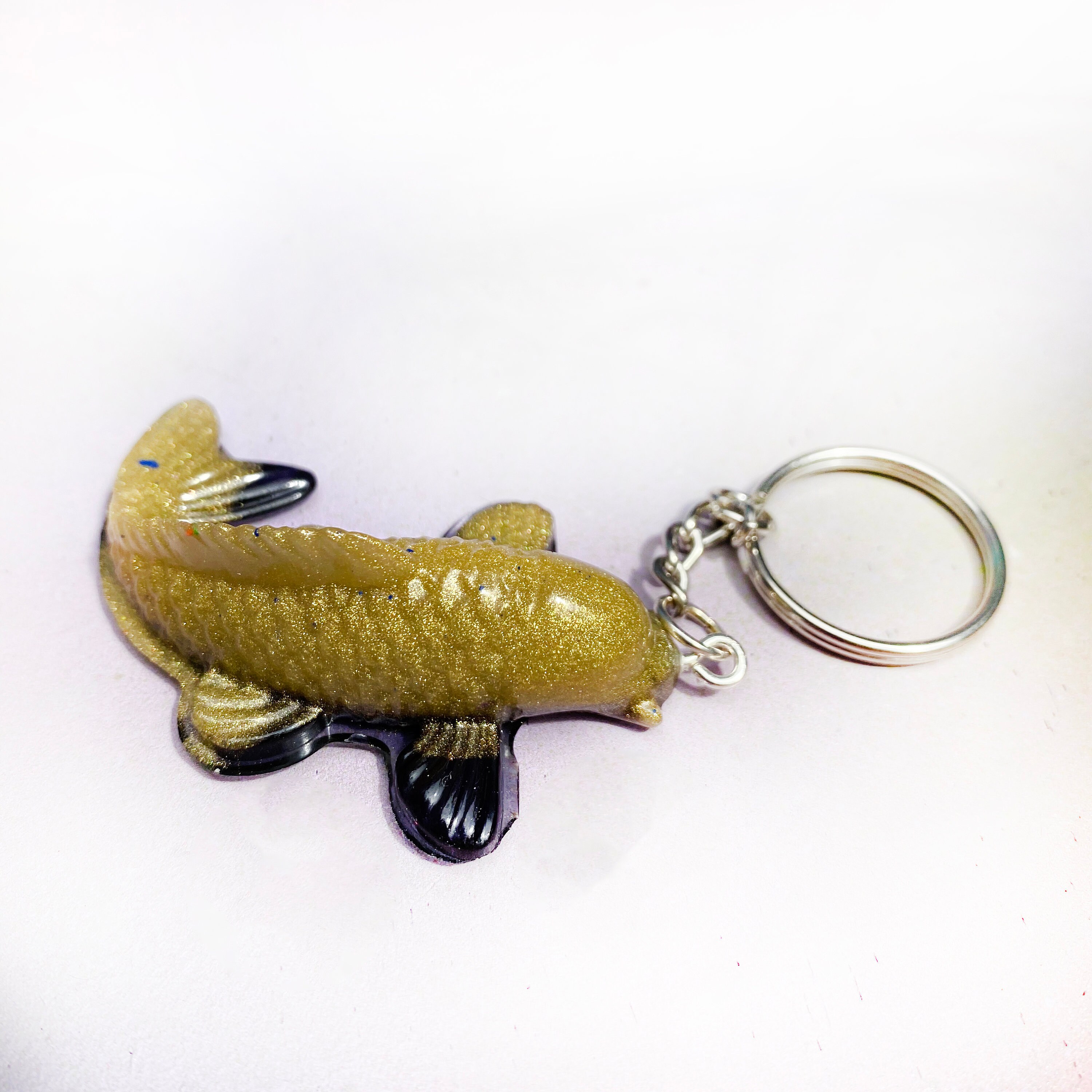 Koi Fish Keychain / Koi Carp Resin / 3D Koi Fish Sculpture / Etsy