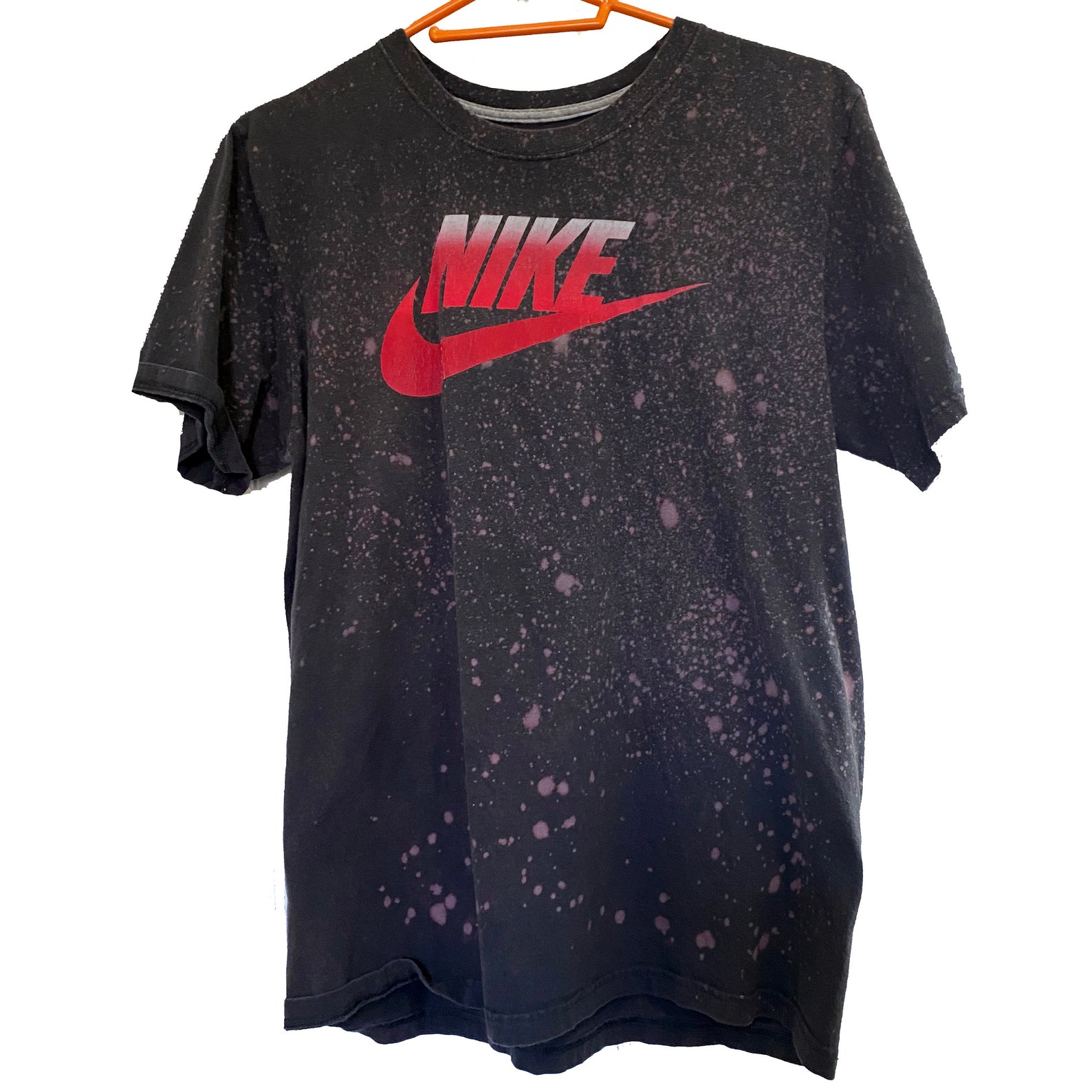 Nike L Bleach Splattered T Shirt | Etsy