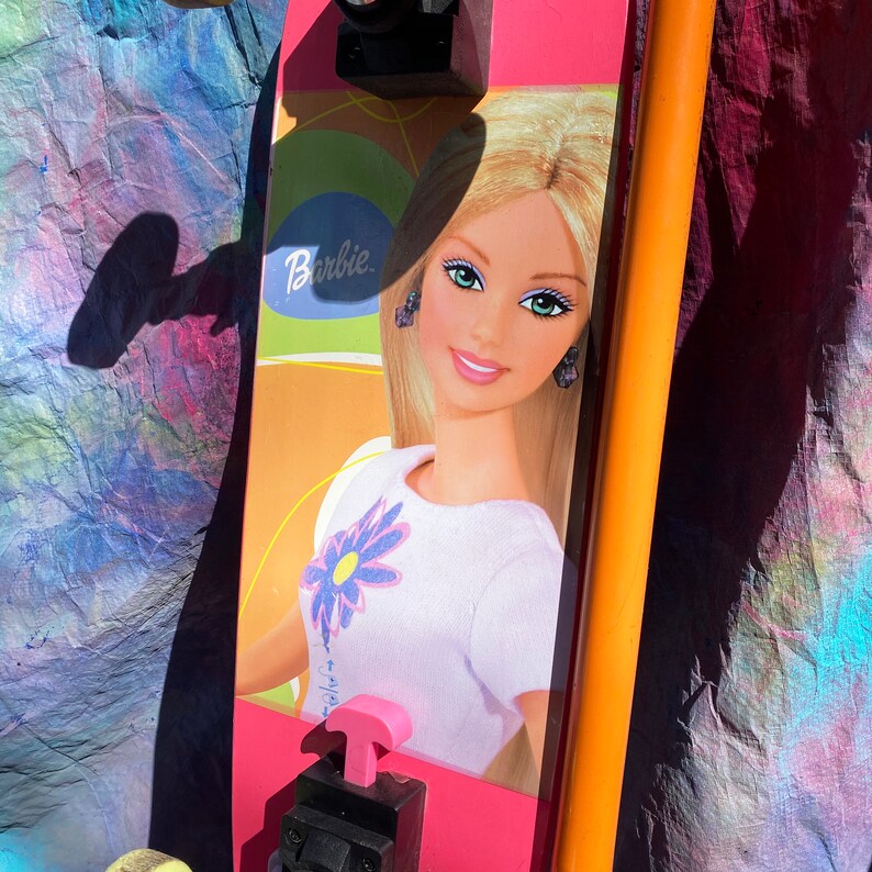 Vintage Rare Barbie Switch Board Skateboard Scooter Convertible 2 in 1 Fisher Price Kids Skateboard 1990 image 3